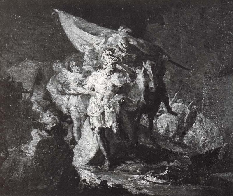 Francisco Goya Hannibal surveying the Italian Prospect oil painting image